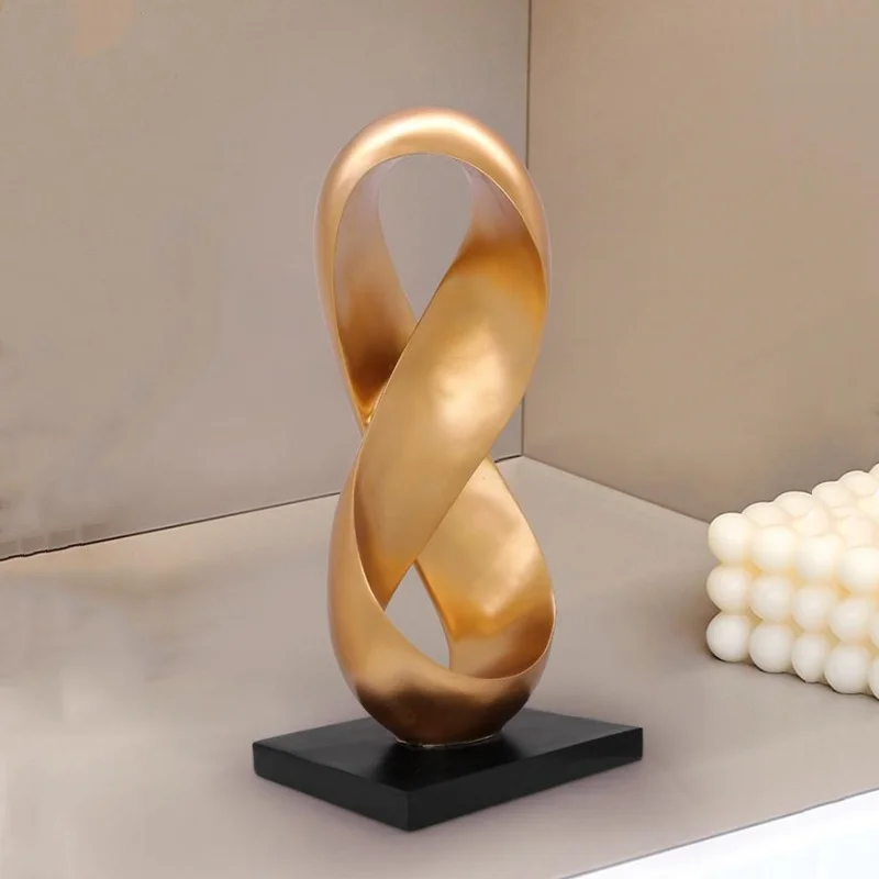 Resin Crafts Golden Sculptures Wireless Loop Symbol Geometric Streamers Decorative Figurines Room Decoration Accessories
Resin Crafts Golden Sculptures Wireless Loop Symbol Geometric Streamers Decorative Figurines Room Decoration Accessories