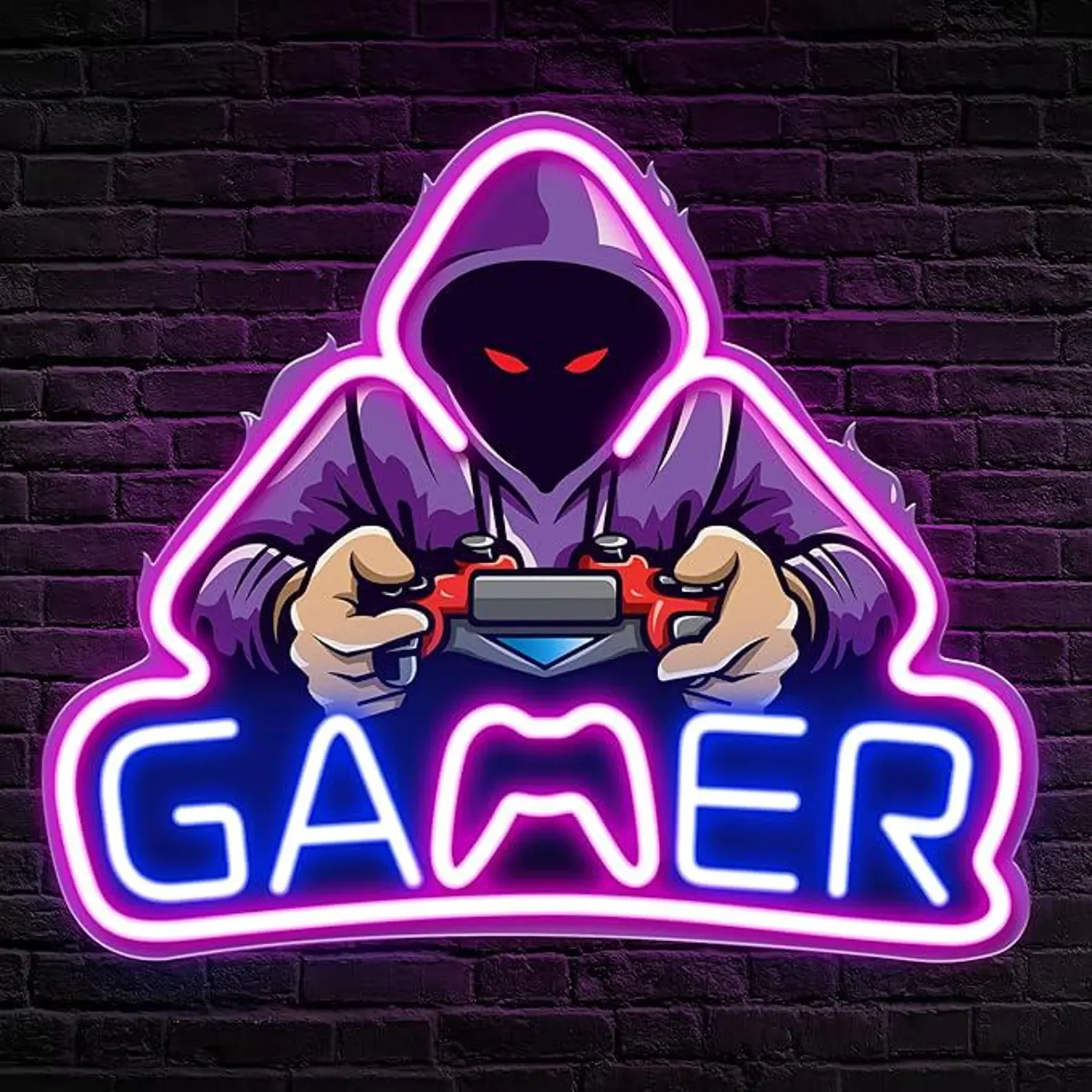 Gamer Neon Sign , UV Printed Gamer Neon Sign ,Boys Room Neon Sign , Man Cave Neon Decor ,Gamer Neon Sign For Boys
Gamer Neon Sign , UV Printed Gamer Neon Sign ,Boys Room Neon Sign , Man Cave Neon Decor ,Gamer Neon Sign For Boys