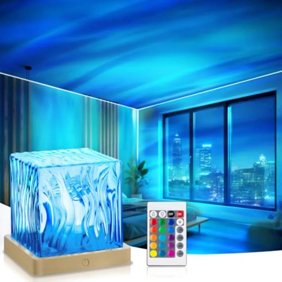 Northern Lights Projector, 16 Colors Luminorthe Cube Lamp with Dynamic Effect, Glow Lamp Ambient Lighting with Remote for Bed R
Northern Lights Projector, 16 Colors Luminorthe Cube Lamp with Dynamic Effect, Glow Lamp Ambient Lighting with Remote for Bed R
