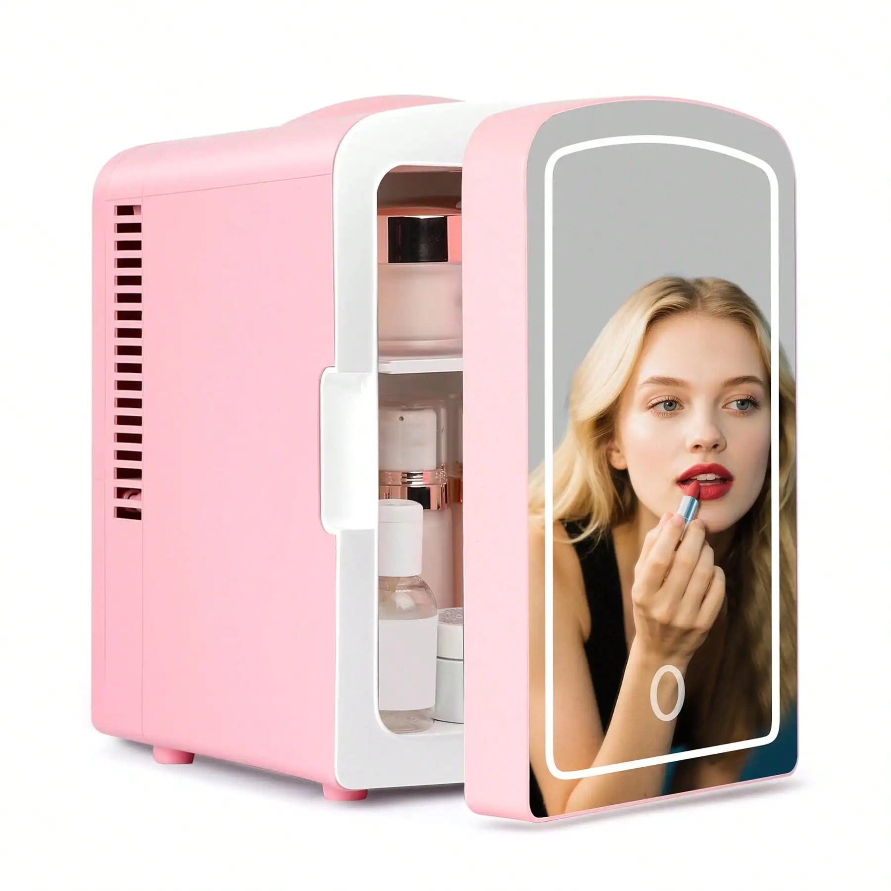 4L Mini Fridge For Makeup & Drinks - Car/Home Portable Cooler,LED Mirror Skincare Refrigerator
4L Mini Fridge For Makeup & Drinks - Car/Home Portable Cooler,LED Mirror Skincare Refrigerator