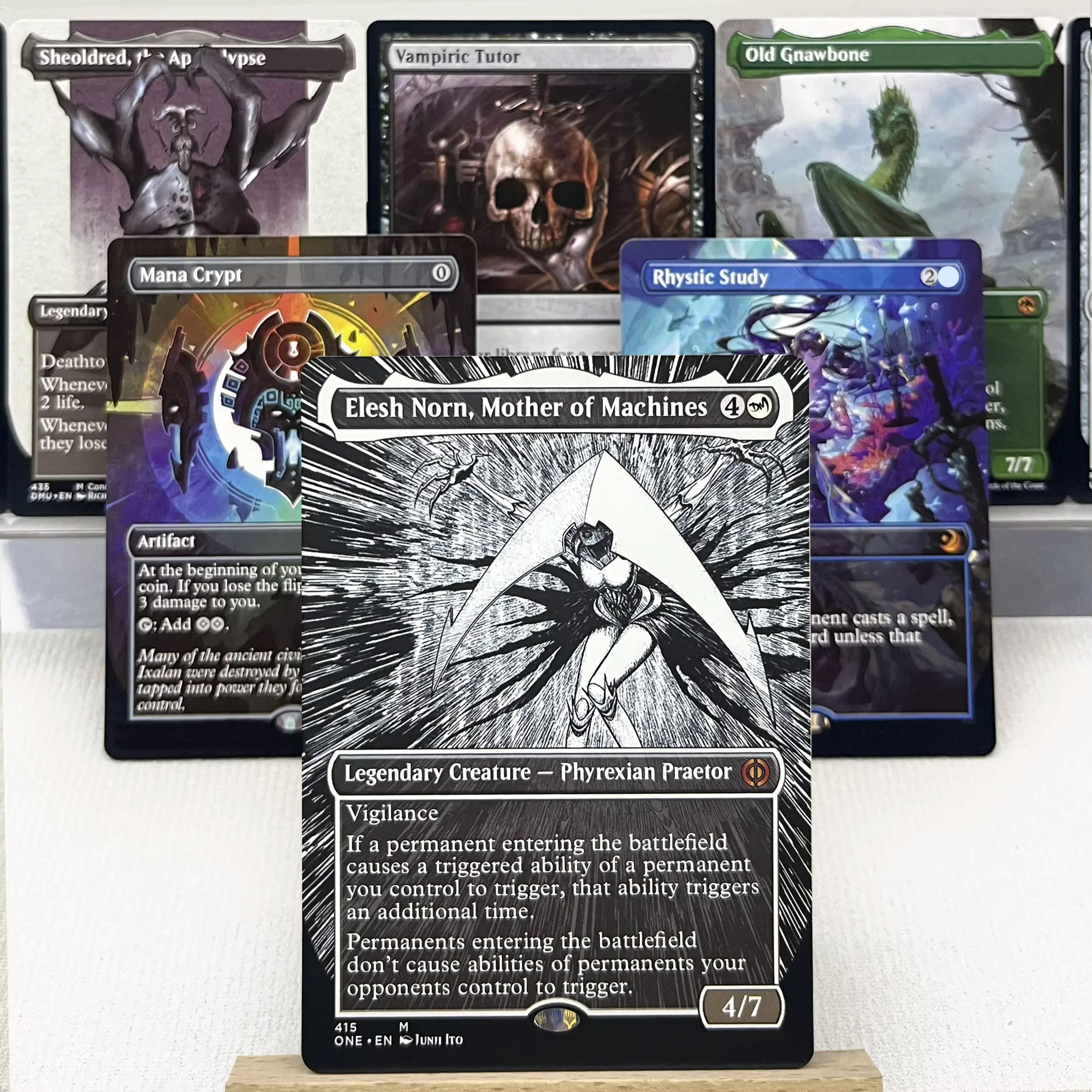ONE RNA DMU HOLO12 03 Tcg proxy magic cards Sheoldred, the Apocalypse Vampiric Tutor Elesh Norn, Mother of Machines gather
ONE RNA DMU HOLO12 03 Tcg proxy magic cards Sheoldred, the Apocalypse Vampiric Tutor Elesh Norn, Mother of Machines gather