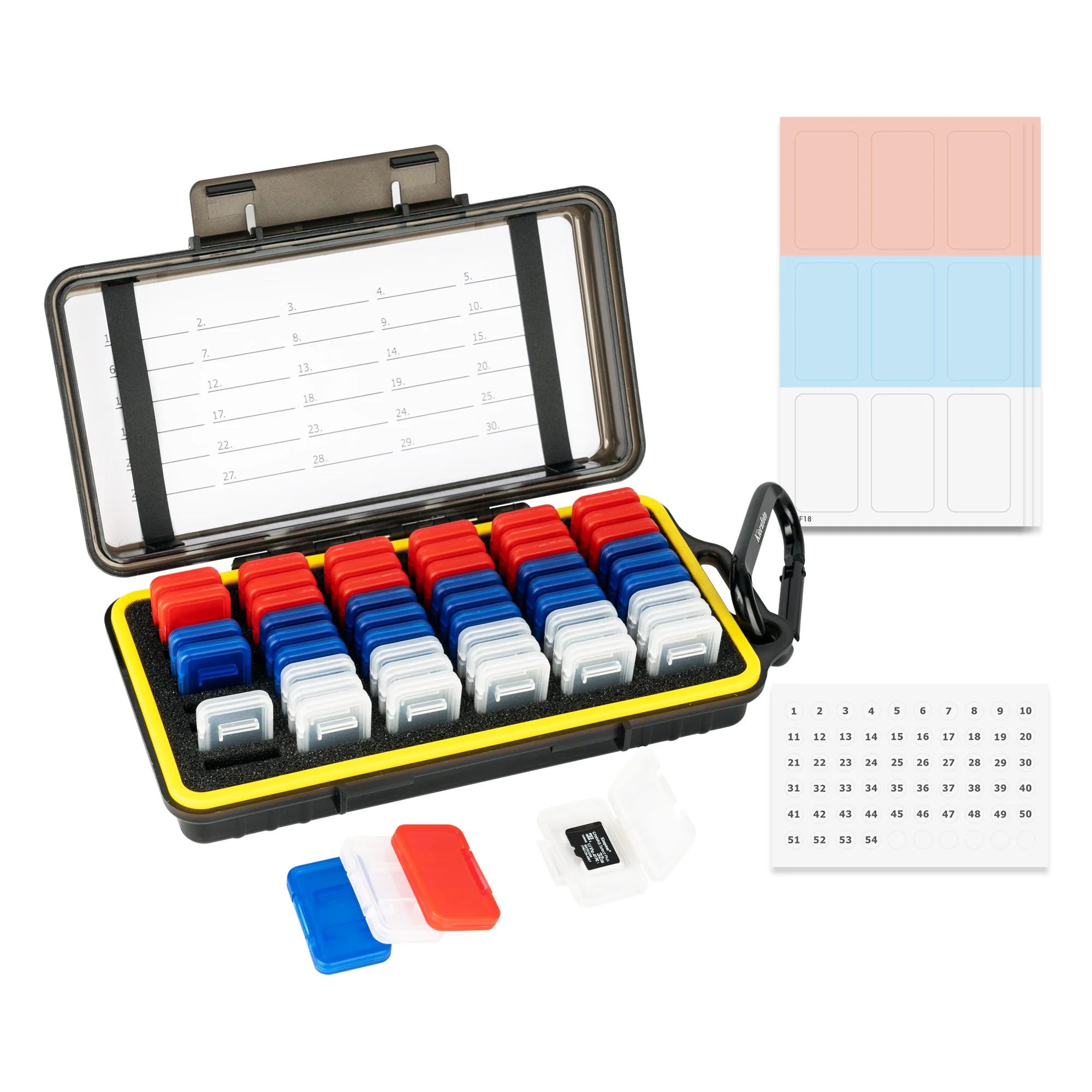 54 упаковки, водостойкая искусственная кожа с прозрачной фотографией для TF Micro SD/SDXC/SDHC карты с этикетками
54 упаковки, водостойкая искусственная кожа с прозрачной фотографией для TF Micro SD/SDXC/SDHC карты с этикетками