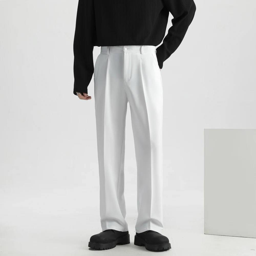 Men Wide Leg Suit Pants Summer Ice Silk Loose Straight Trousers Solid Color Casual Business Pants with Many Reviews From Koreans
Men Wide Leg Suit Pants Summer Ice Silk Loose Straight Trousers Solid Color Casual Business Pants with Many Reviews From Koreans
