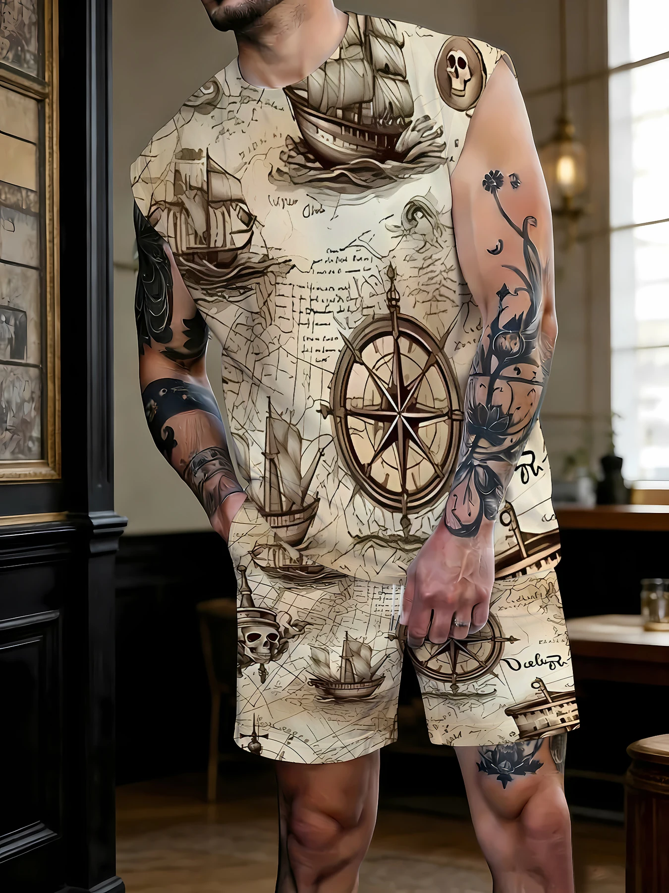 Men's Summer Sleepwear Set Sleeveless Top and Shorts Breathable Polyester Pajamas EU Size M-XXXL
Men's Summer Sleepwear Set Sleeveless Top and Shorts Breathable Polyester Pajamas EU Size M-XXXL
