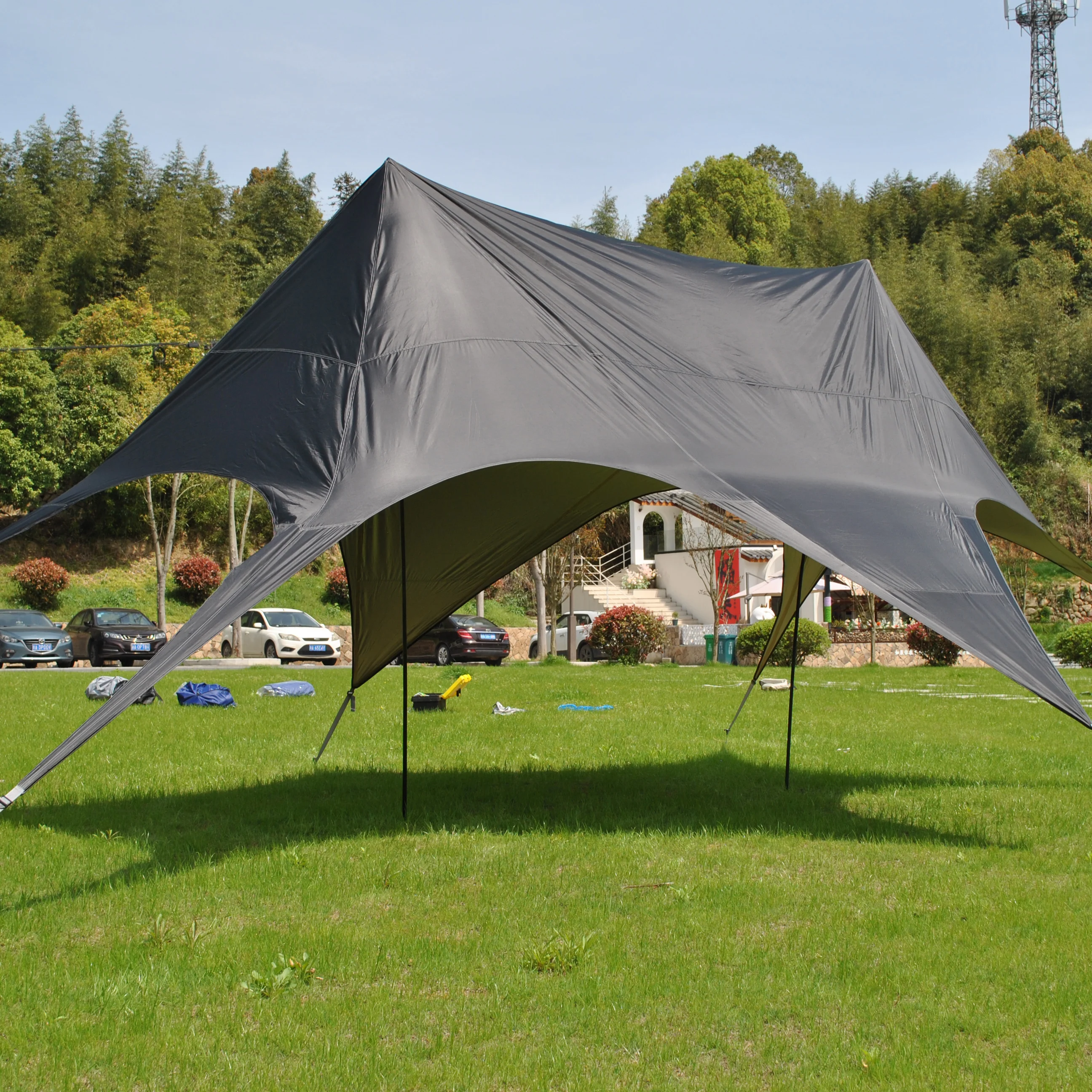 Large Camping Tarp,6 Person Waterproof Camp Traveling Awning, UV Protection Rain Tarp, Lightweight Hammock Shelter for Car Camp
Large Camping Tarp,6 Person Waterproof Camp Traveling Awning, UV Protection Rain Tarp, Lightweight Hammock Shelter for Car Camp