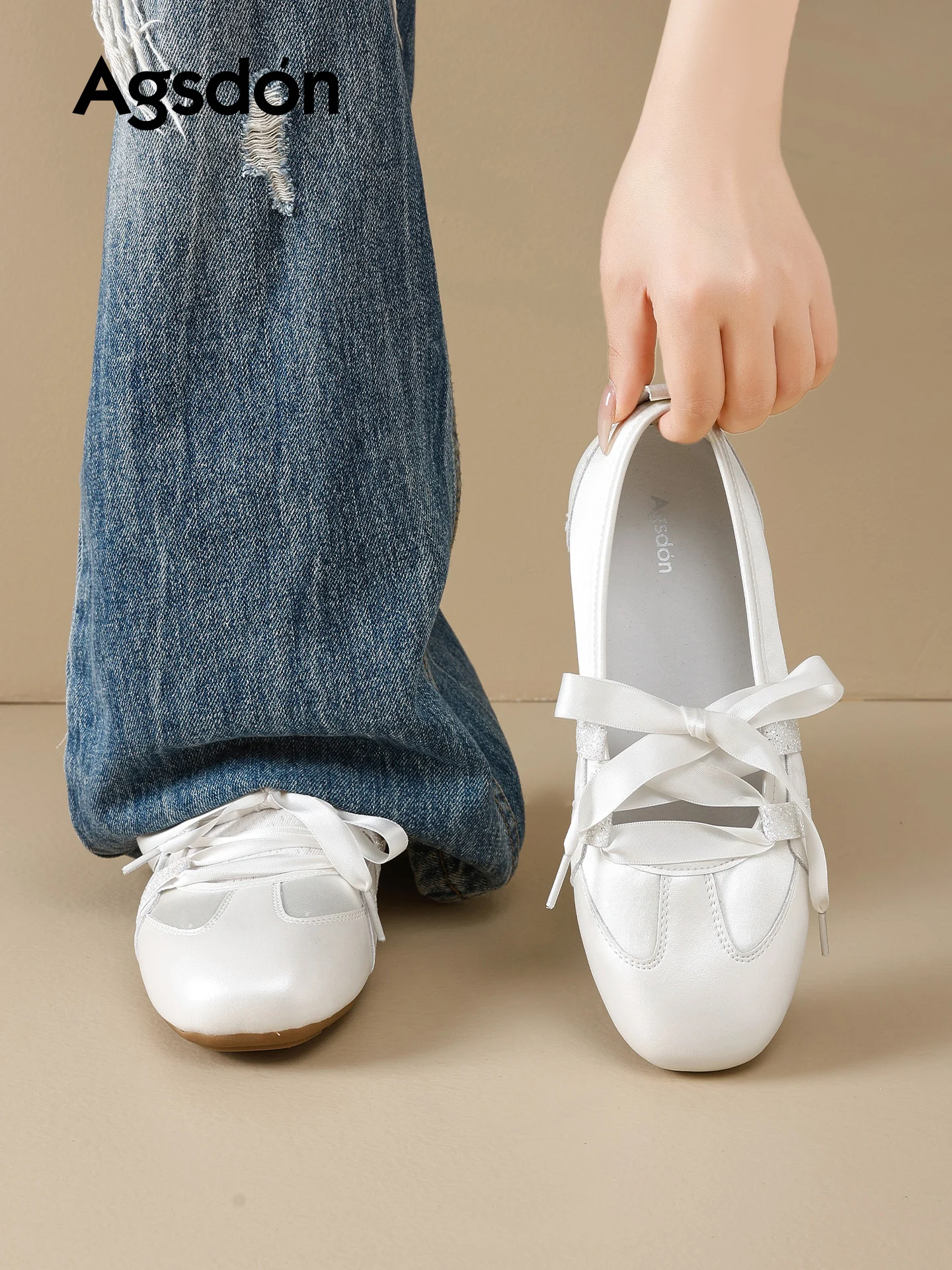 Agsdon Ballet Flats Women's Casual Flat Bottom Mary Jane Shoes Summer 2026 New Style Versatile Loose Knot Fashionable Sneakers
Agsdon Ballet Flats Women's Casual Flat Bottom Mary Jane Shoes Summer 2026 New Style Versatile Loose Knot Fashionable Sneakers