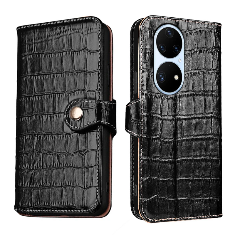 Genuine Leather Crocodile Texture card Slot Wallet Cover For Huawei P50 Pro P50e Filp Magnetic button Fall prevention phone Case
Genuine Leather Crocodile Texture card Slot Wallet Cover For Huawei P50 Pro P50e Filp Magnetic button Fall prevention phone Case