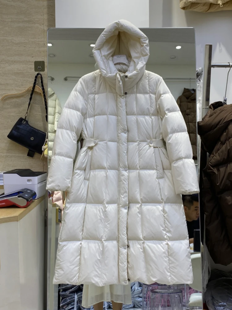 Зимний свободный пуховик до колена с капюшоном, женский пуховик на белом утином пуху, толстый теплый пуховик, женская длинная парка на молнии, верхняя одежда 
Зимний свободный пуховик до колена с капюшоном, женский пуховик на белом утином пуху, толстый теплый пуховик, женская длинная парка на молнии, верхняя одежда