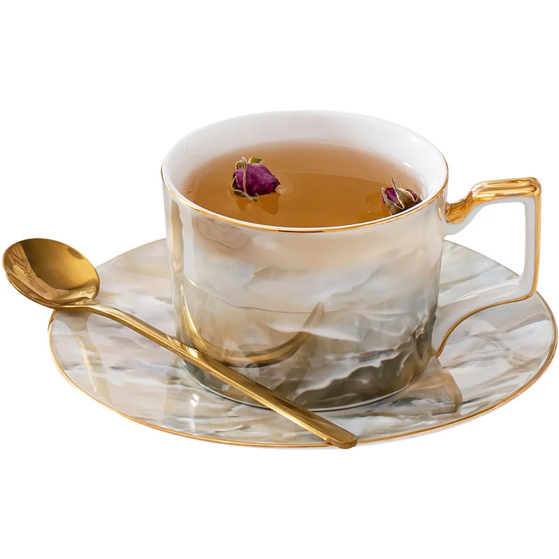 DSA light luxury high-end ceramic coffee cup and saucer set high-end hotel restaurant afternoon tea teacup
DSA light luxury high-end ceramic coffee cup and saucer set high-end hotel restaurant afternoon tea teacup