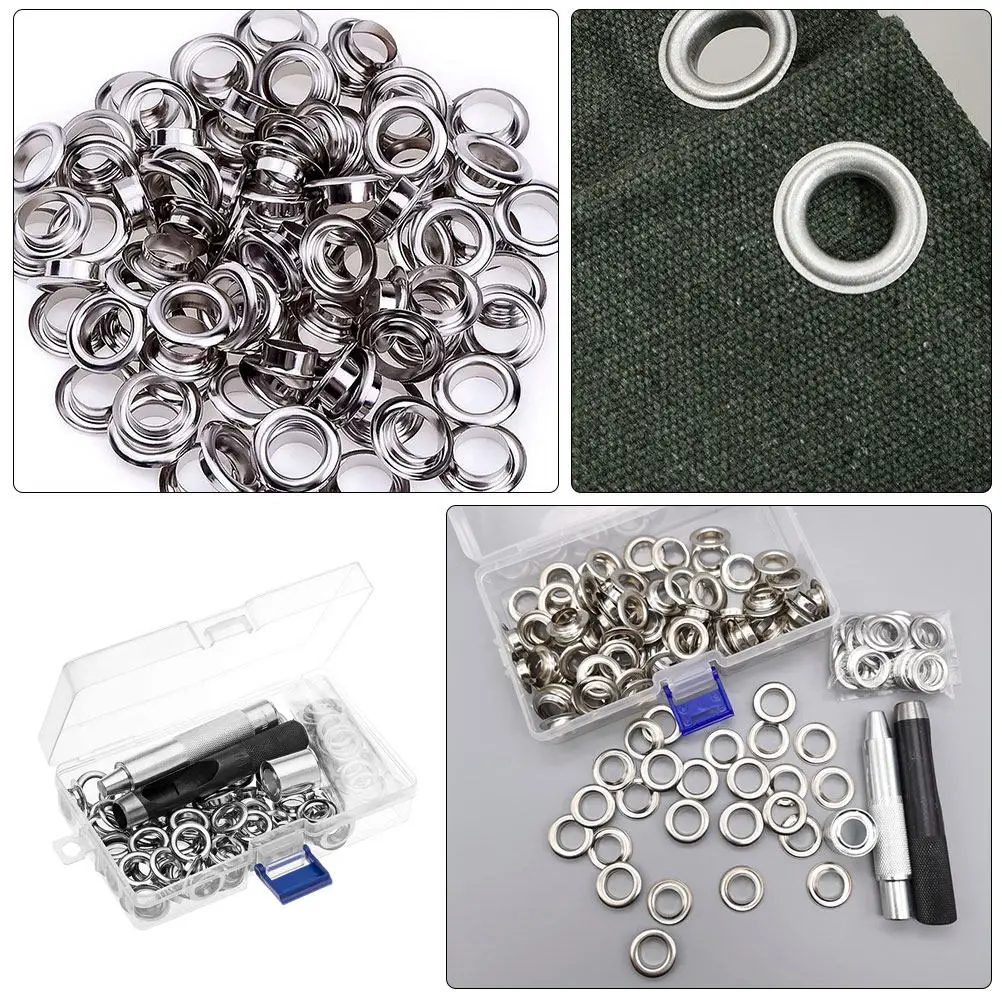 1Set Professional Grommet Tool Kit Heavy Duty Eyelet Punch Set for Tarpaulin Canvas Curtain Bag Making Grommet Setting Fabric
1Set Professional Grommet Tool Kit Heavy Duty Eyelet Punch Set for Tarpaulin Canvas Curtain Bag Making Grommet Setting Fabric