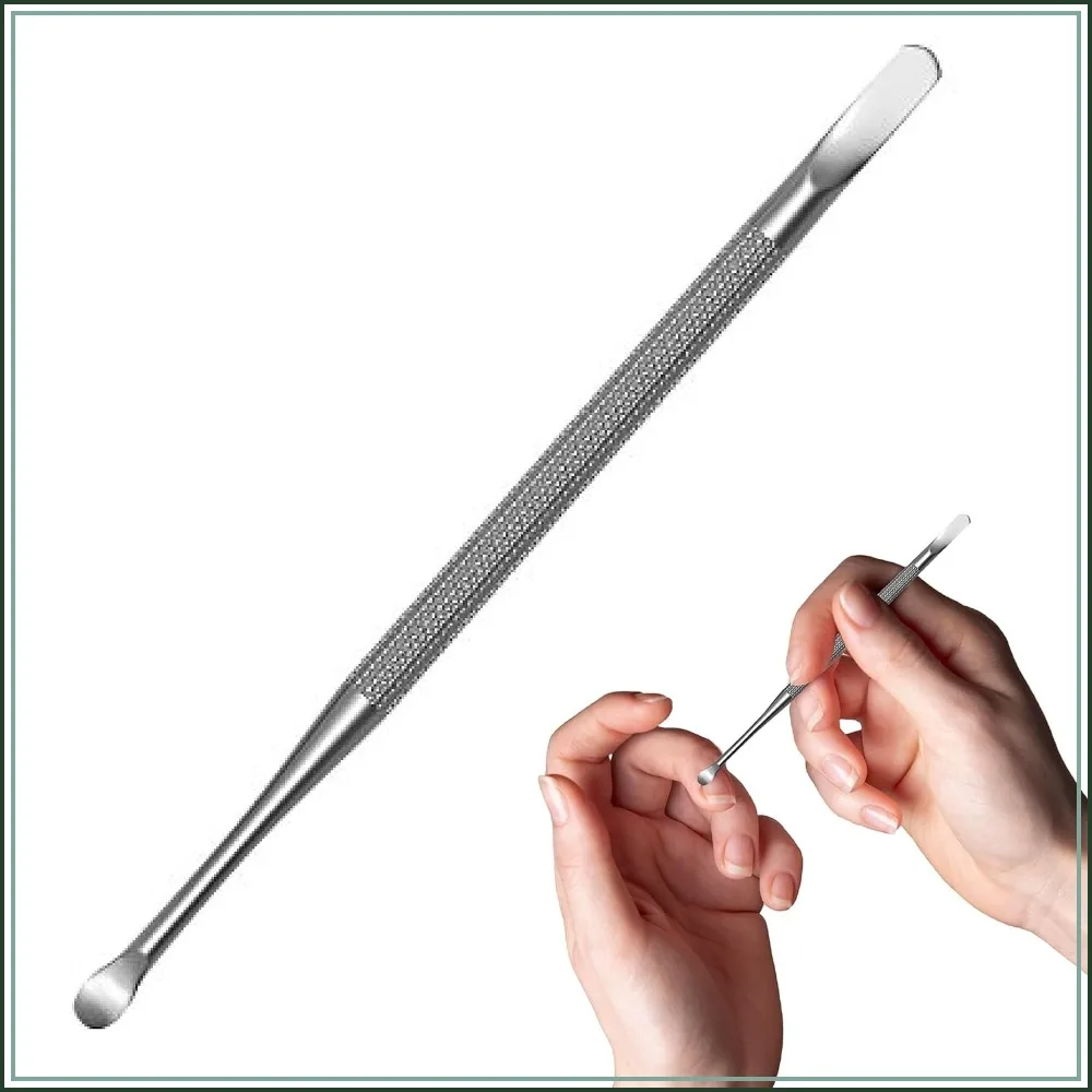Dual Sided Stainless Steel Cuticle Pusher & Nail Cleaner - Professional Manicure & Pedicure Tool
Dual Sided Stainless Steel Cuticle Pusher & Nail Cleaner - Professional Manicure & Pedicure Tool