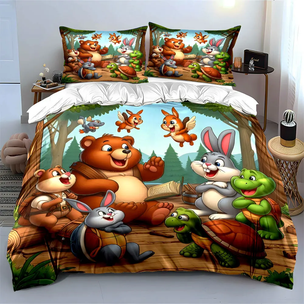 "Cartoon Animal Forest Decor" Soft Comfortable Duvet Cover Bedding Set Included 1*Duvet Cover & 2*Pillowcases, gift
"Cartoon Animal Forest Decor" Soft Comfortable Duvet Cover Bedding Set Included 1*Duvet Cover & 2*Pillowcases, gift