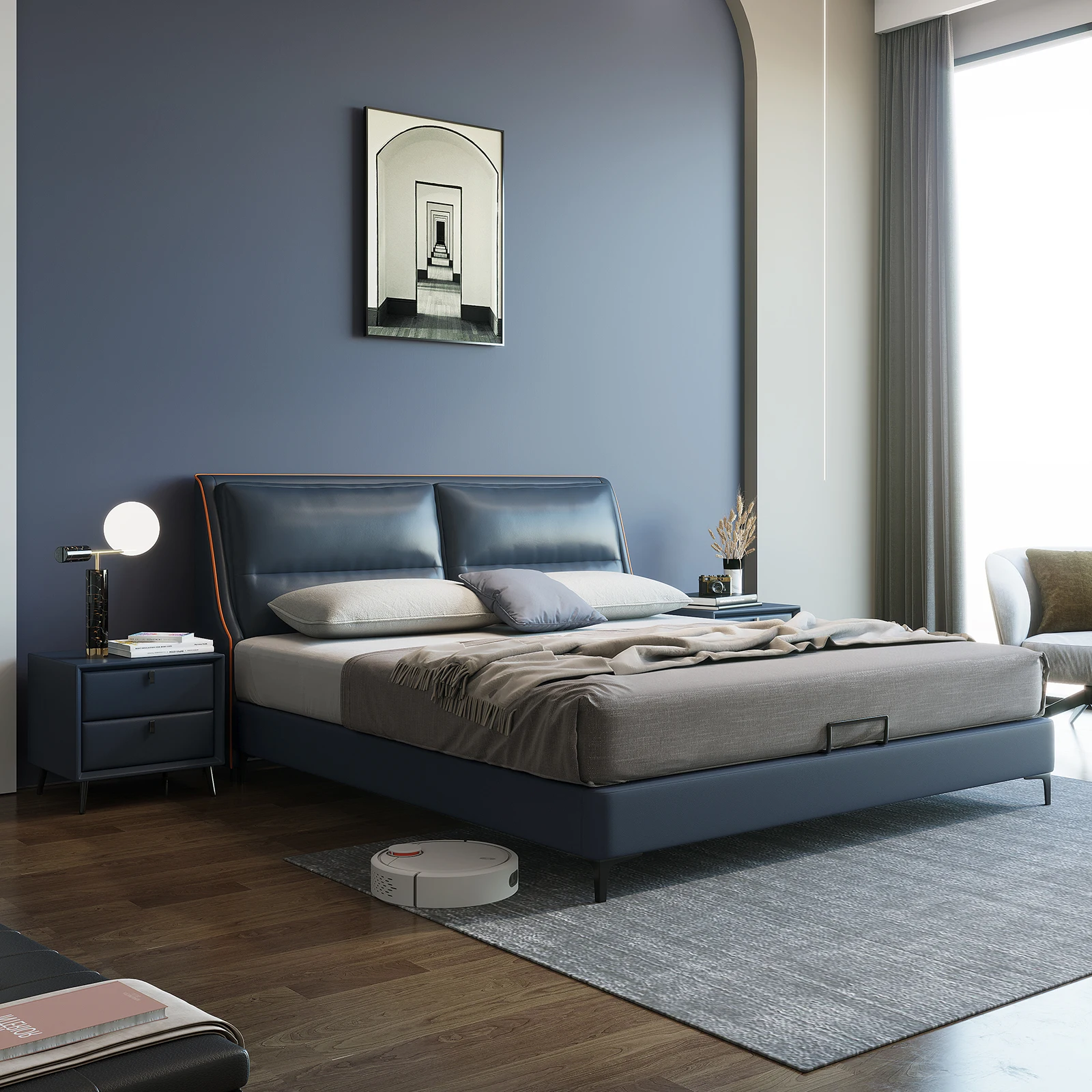 -Для нового дизайна современного типа мягкой кожаной кровати, двуспальной кровати 1,8 м, каркас кровати размера «king-size» и
-Для нового дизайна современного типа мягкой кожаной кровати, двуспальной кровати 1,8 м, каркас кровати размера «king-size» и