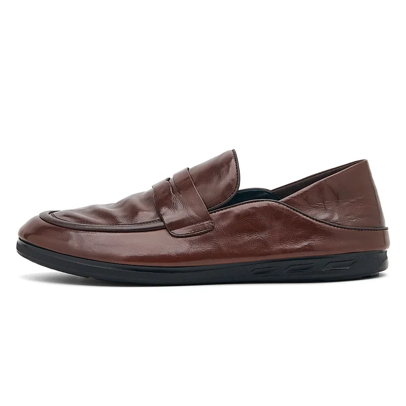 New British Fashion Business Casual Leather Shoes Retro One Step Legged Loafers Lightweight Lazy Shoes for Men
New British Fashion Business Casual Leather Shoes Retro One Step Legged Loafers Lightweight Lazy Shoes for Men