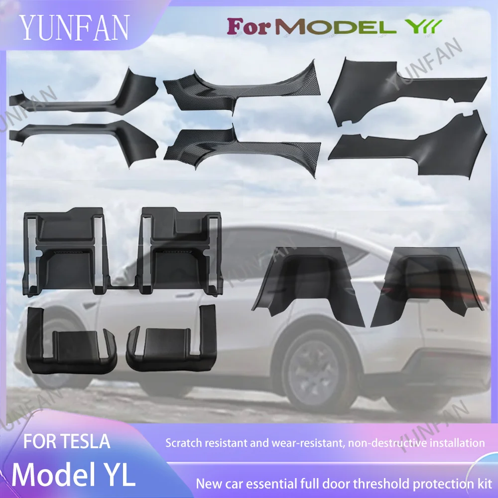 4Pcs TPE Door Sill Protector or Tesla New Model YL 2026 Front Rear Threshold Strip Anti-Kick Guard Waterproof Pad
4Pcs TPE Door Sill Protector or Tesla New Model YL 2026 Front Rear Threshold Strip Anti-Kick Guard Waterproof Pad