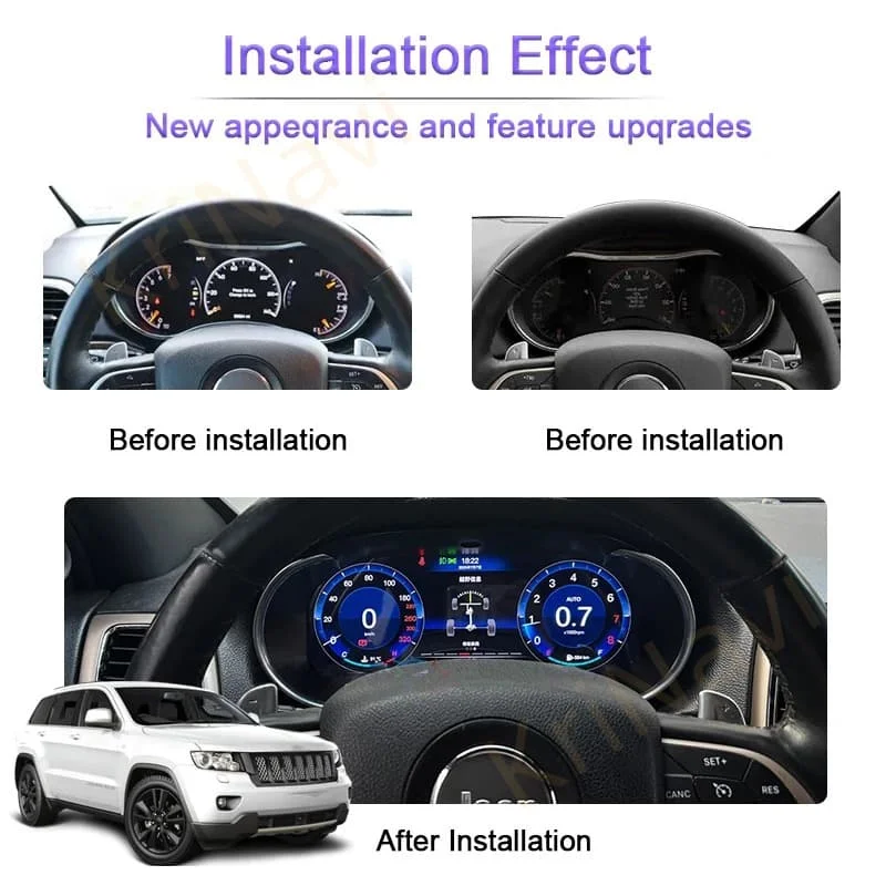 12.3 inch Digital Instrument Cluster For Jeep Grand Cherokee 2014-2020 Original Digital Dashboard Speedometer Gauge Carplay
12.3 inch Digital Instrument Cluster For Jeep Grand Cherokee 2014-2020 Original Digital Dashboard Speedometer Gauge Carplay