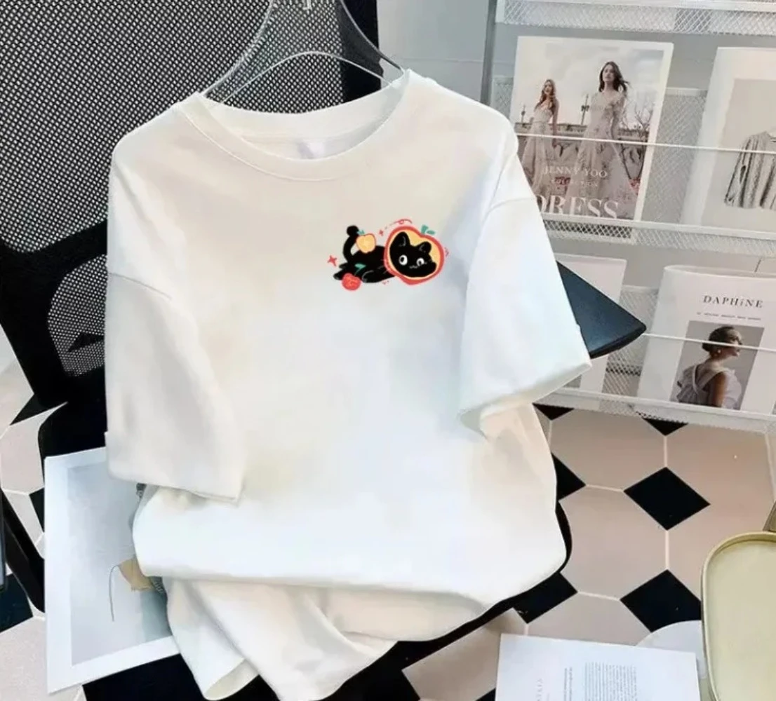 Funny Black Cat Life T-shirts Kitten Face Print Short Sleeves Summer Cute Graphic Round Neck Tees Gift for Pet Lovers Top Tees
Funny Black Cat Life T-shirts Kitten Face Print Short Sleeves Summer Cute Graphic Round Neck Tees Gift for Pet Lovers Top Tees