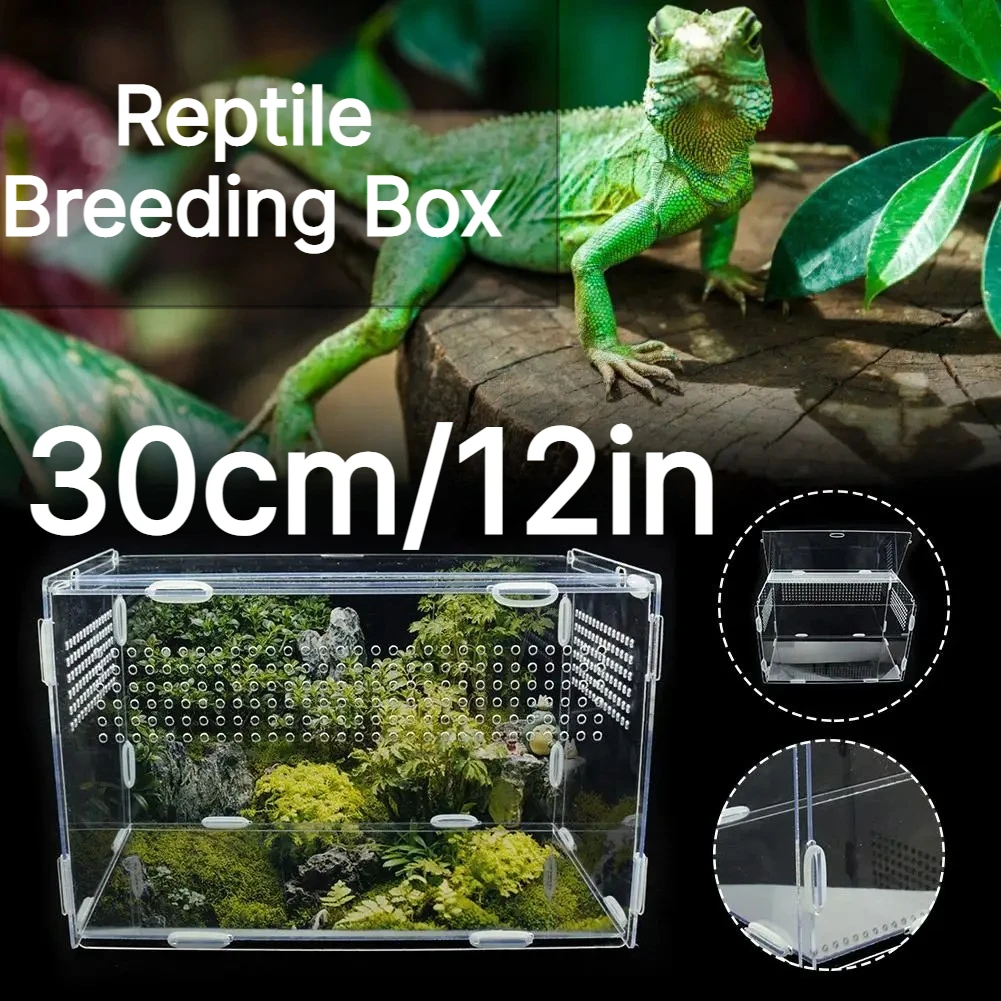 30CM Clear Acrylic Reptile Terrarium Enclosure Nano Arboreal Tarantula Hatchling Turtle Small Reptile Breeding Habitat Cage
30CM Clear Acrylic Reptile Terrarium Enclosure Nano Arboreal Tarantula Hatchling Turtle Small Reptile Breeding Habitat Cage