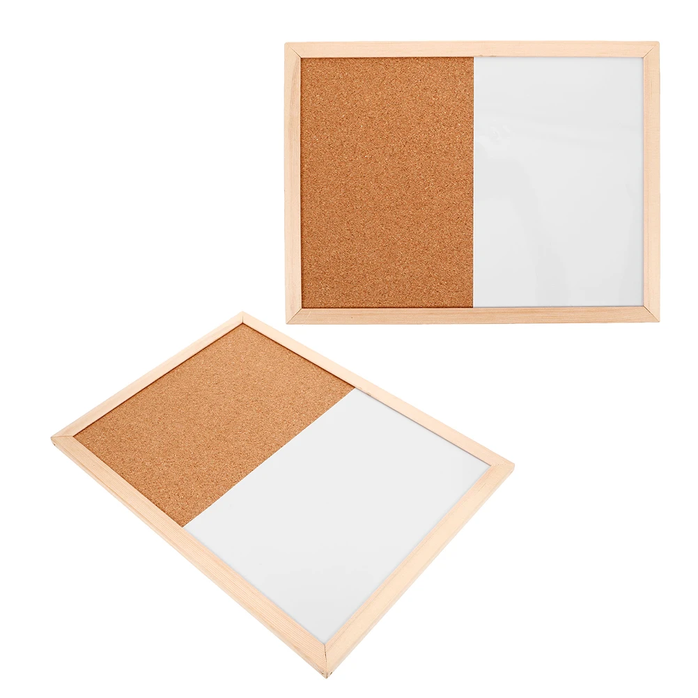 2Pcs Combination Memo and Pin Board Small Cork Dry Erase Boards Wooden Frame Home School Office Notice Display
2Pcs Combination Memo and Pin Board Small Cork Dry Erase Boards Wooden Frame Home School Office Notice Display