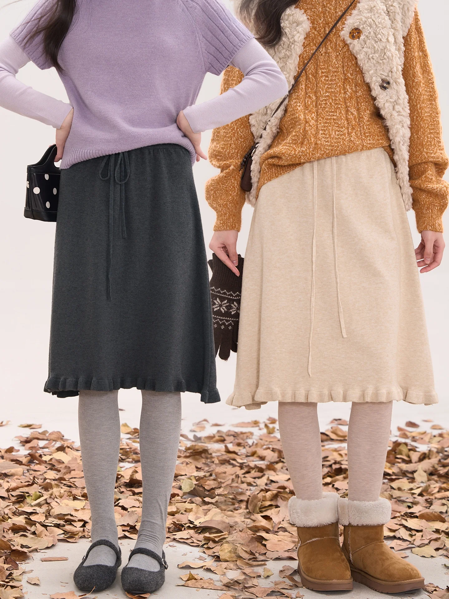 Weekend Casual Knitted A-Line Skirt for Women with Wood Grain Warm High Waist Fleece Lined Winter Slimming Skirt
Weekend Casual Knitted A-Line Skirt for Women with Wood Grain Warm High Waist Fleece Lined Winter Slimming Skirt