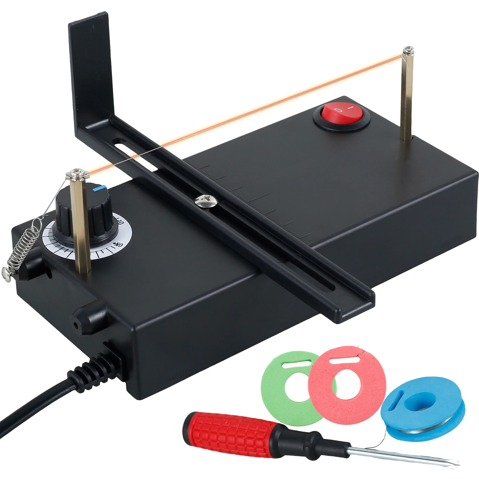 Electric Rope Cutter with 3 Heating Wires Adjustable Hot Ribbon Cutter Machine Safe Electric Ribbon Cutter Tool Small Ribbon
Electric Rope Cutter with 3 Heating Wires Adjustable Hot Ribbon Cutter Machine Safe Electric Ribbon Cutter Tool Small Ribbon