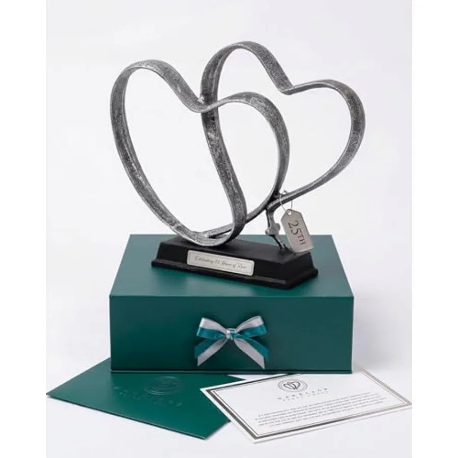 25th Anniversary Wedding Gifts Two Hearts Cross Keepsake Ready-to-Gift Present Box, Poem Card, Engraved Plaque
25th Anniversary Wedding Gifts Two Hearts Cross Keepsake Ready-to-Gift Present Box, Poem Card, Engraved Plaque