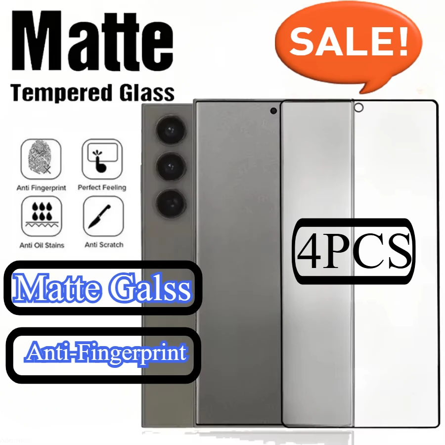 4Pcs Anti-Fingerprint Matte Tempered Glass For Samsung Galaxy S25 S24 Ultra S23 S22 Plus Screen Protector For Samsung S24 S23 FE
4Pcs Anti-Fingerprint Matte Tempered Glass For Samsung Galaxy S25 S24 Ultra S23 S22 Plus Screen Protector For Samsung S24 S23 FE