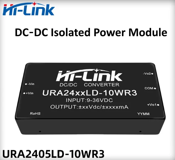 2pcs Hi-Link URA2405LD-10WR3 URA2412LD-10WR3 10W Isolated DC-DC Module 9-36V 4:1 Ultra Wide Input ±5V ±12V ±15V Dual Output
2pcs Hi-Link URA2405LD-10WR3 URA2412LD-10WR3 10W Isolated DC-DC Module 9-36V 4:1 Ultra Wide Input ±5V ±12V ±15V Dual Output