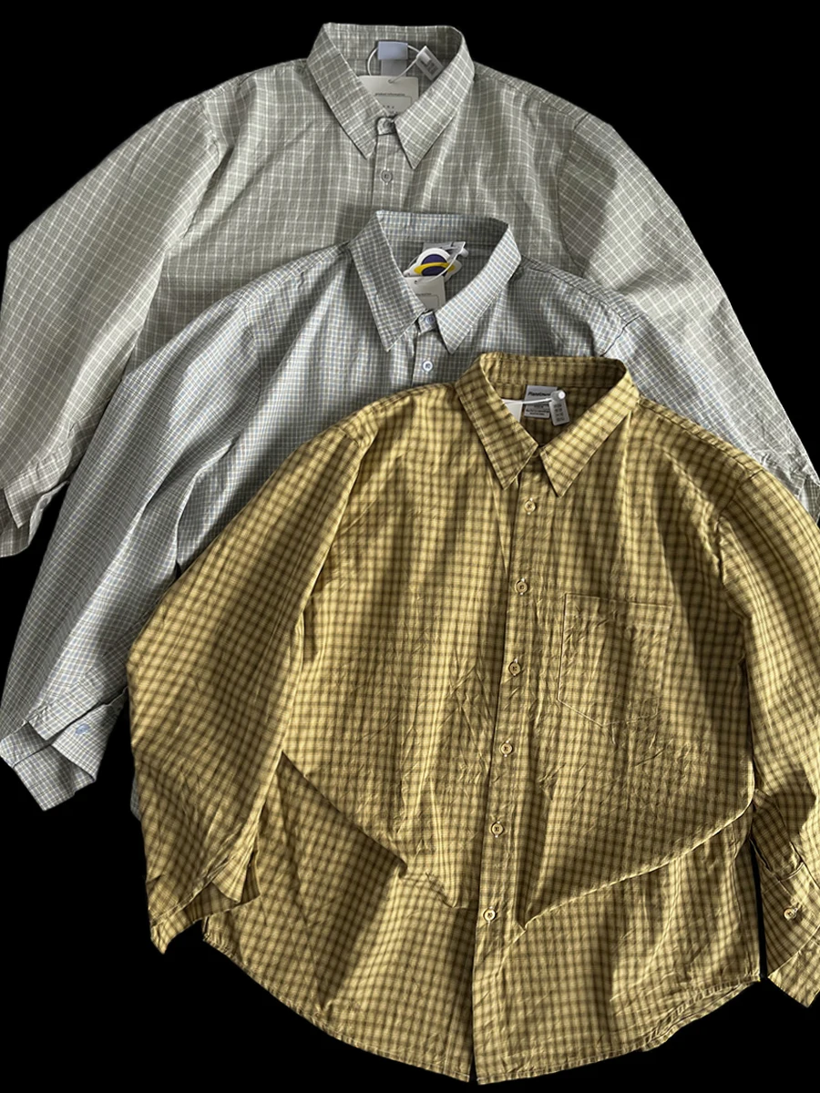 Trendy Japanese Brand Long Sleeve Pure Cotton Loose Fit Shirt Spring Autumn Design Cuff Plaid Men's Breathable Warm Color Fas...
Trendy Japanese Brand Long Sleeve Pure Cotton Loose Fit Shirt Spring Autumn Design Cuff Plaid Men's Breathable Warm Color Fas...