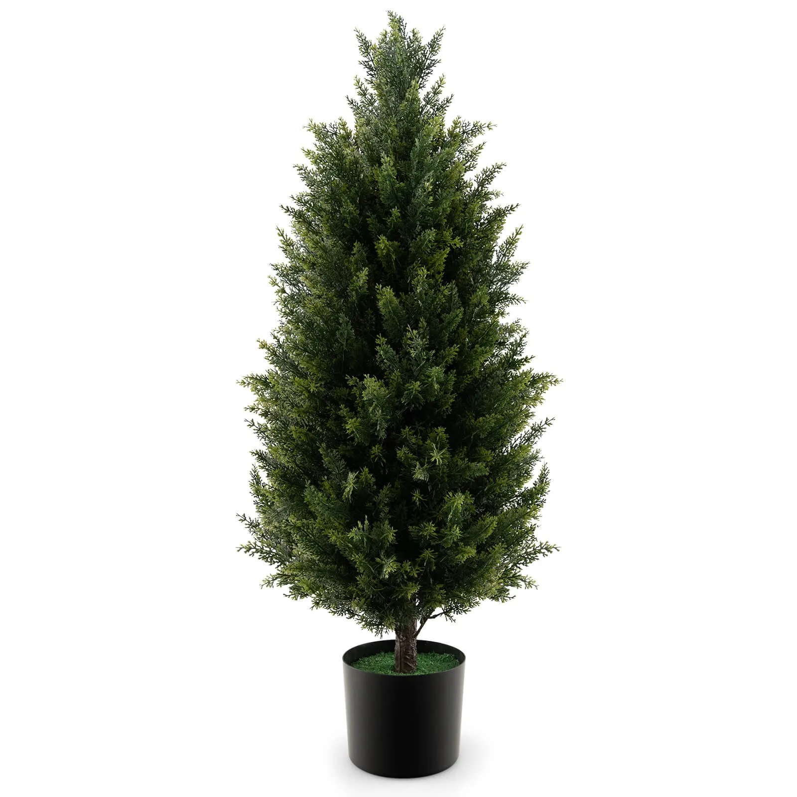 37.5" Artificial Topiary Cedar Tree with Cement Plastic Pot & Realistic Moss
37.5" Artificial Topiary Cedar Tree with Cement Plastic Pot & Realistic Moss