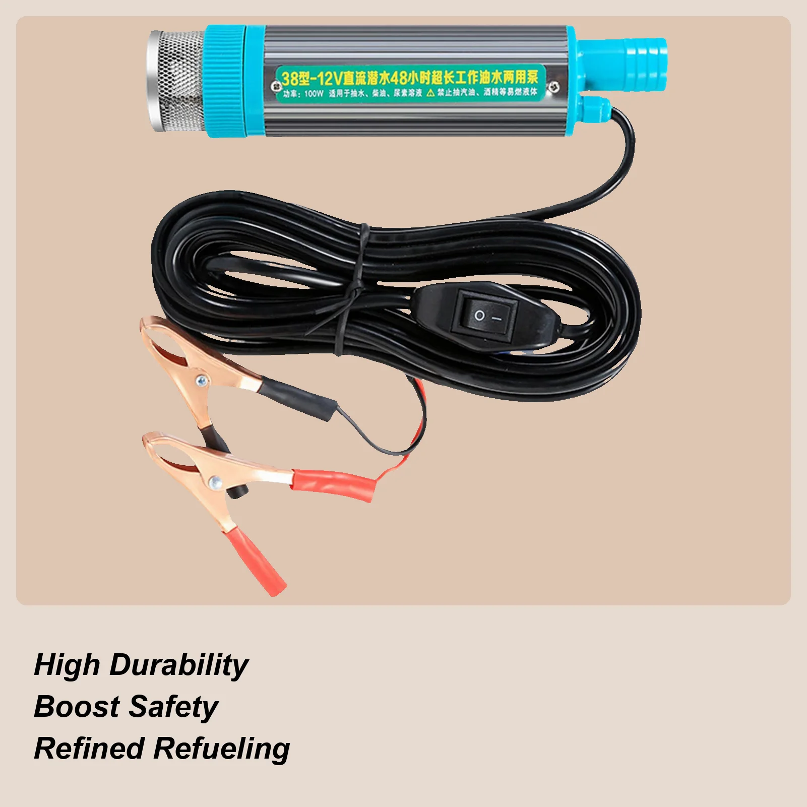 Submersible Pump Water Oil Barrel Pump 2 Alligator Clips Refueling Tool For Caravan Marine Agricultural Automotive Boat
Submersible Pump Water Oil Barrel Pump 2 Alligator Clips Refueling Tool For Caravan Marine Agricultural Automotive Boat