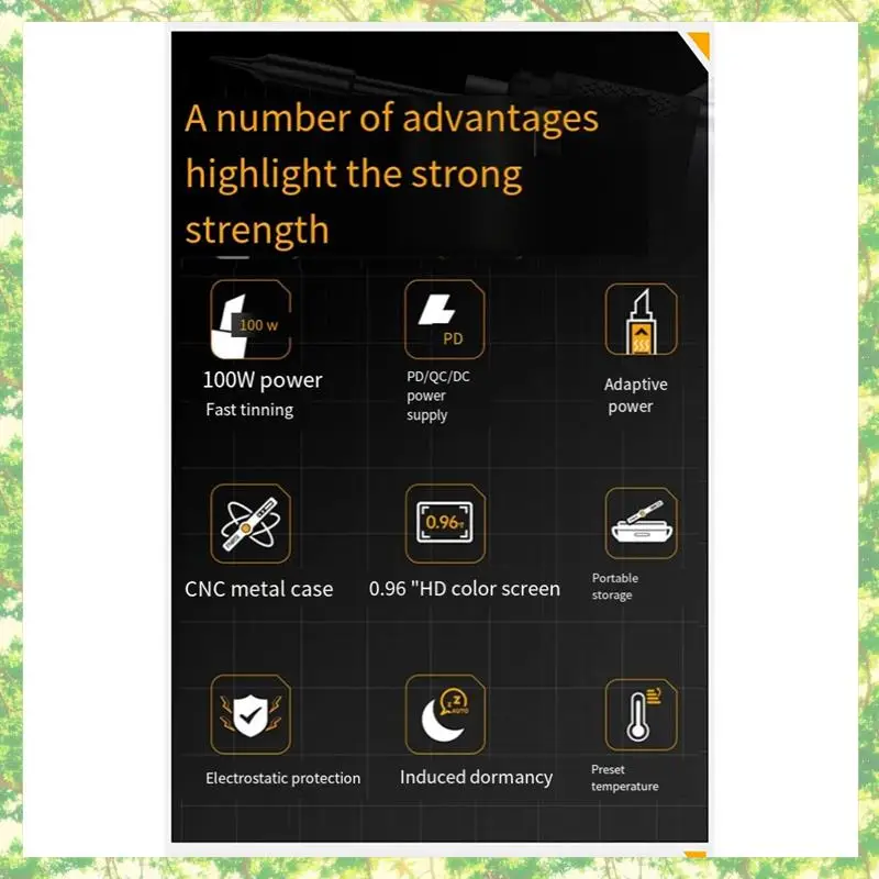 Smart- HS-02A Smart Electric Soldering Iron PD Adjustable Constant Temperature Fast Heat Portable Soldering Iron
Smart- HS-02A Smart Electric Soldering Iron PD Adjustable Constant Temperature Fast Heat Portable Soldering Iron