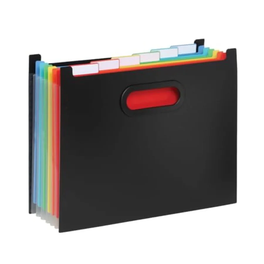 7-Pocket, with Customizable Colored Tabs, Black File Organizer, Portable, Accordion File Organizer 52401
7-Pocket, with Customizable Colored Tabs, Black File Organizer, Portable, Accordion File Organizer 52401