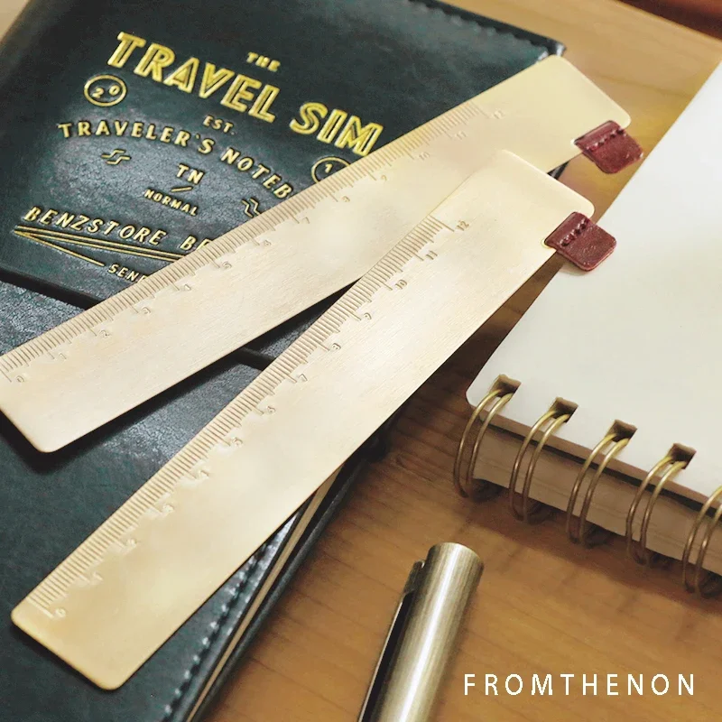 Fromthenon Vintage Art Travel Notebook Brass Bookmark Ruler Copper Number Letter Ruler DIY Accessories
Fromthenon Vintage Art Travel Notebook Brass Bookmark Ruler Copper Number Letter Ruler DIY Accessories