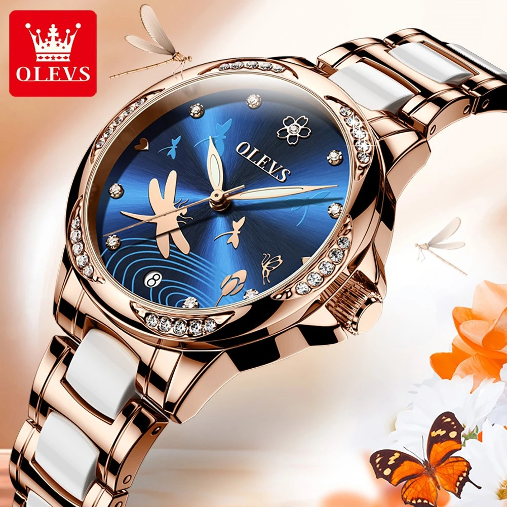 OLEVS 6610 Fashion Mechanical Watch Gift Round-dial Ceramic Watchband Calendar Luminous
OLEVS 6610 Fashion Mechanical Watch Gift Round-dial Ceramic Watchband Calendar Luminous