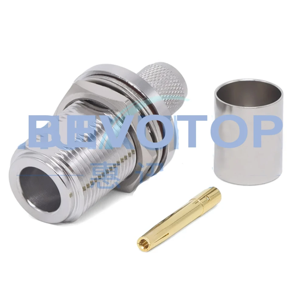 5PCS/LOT Waterproof N Female Bulkhead Jack 50 Ohm 50-7 RF Coaxial connectors for LMR400 RG8 RG213 Cable
5PCS/LOT Waterproof N Female Bulkhead Jack 50 Ohm 50-7 RF Coaxial connectors for LMR400 RG8 RG213 Cable