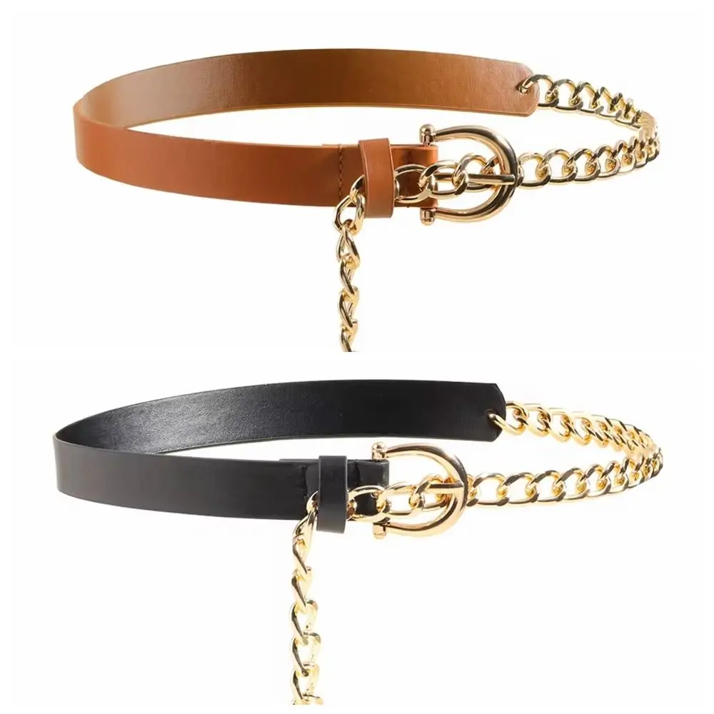 Metal Buckle PU Leather Belt Chain Slim Side Korean Style Thin Waist Belt Adjustable Suit Matching Dress Chain Waist Accessories
Metal Buckle PU Leather Belt Chain Slim Side Korean Style Thin Waist Belt Adjustable Suit Matching Dress Chain Waist Accessories