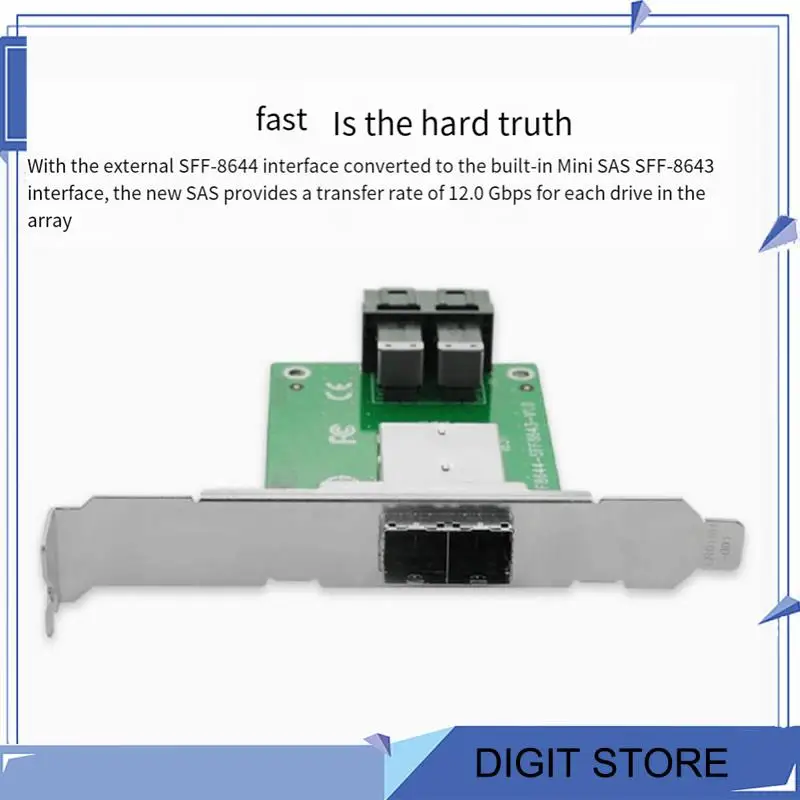 DIGIT-12G 2-Port SFF-8644 To SFF-8643 Expansion Card SFF-8643 Expansion Card Expansion Card XIC4383
DIGIT-12G 2-Port SFF-8644 To SFF-8643 Expansion Card SFF-8643 Expansion Card Expansion Card XIC4383