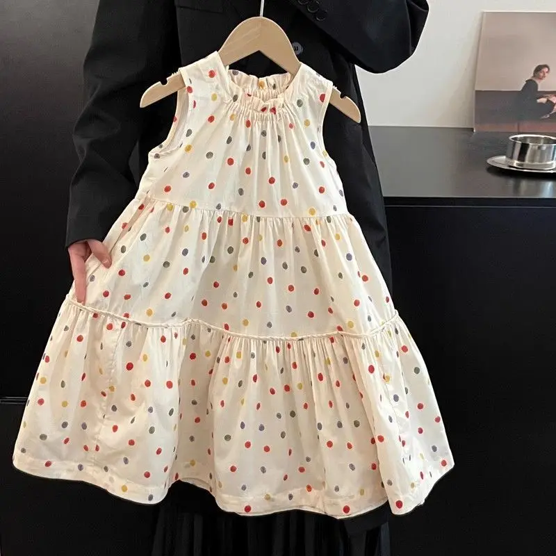 Kids Clothing Summer Polka Dot Skirt Fashion Casual Vest Princess Dress Comfort Children Girl's dress
Kids Clothing Summer Polka Dot Skirt Fashion Casual Vest Princess Dress Comfort Children Girl's dress