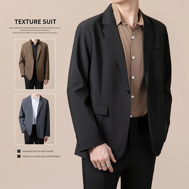 Men's Suit Simple Line Casual Style Men's BlazerBlack Over Size Jacket Business Banquet Stage Street Men's Blazer Suit Jacket
Men's Suit Simple Line Casual Style Men's BlazerBlack Over Size Jacket Business Banquet Stage Street Men's Blazer Suit Jacket