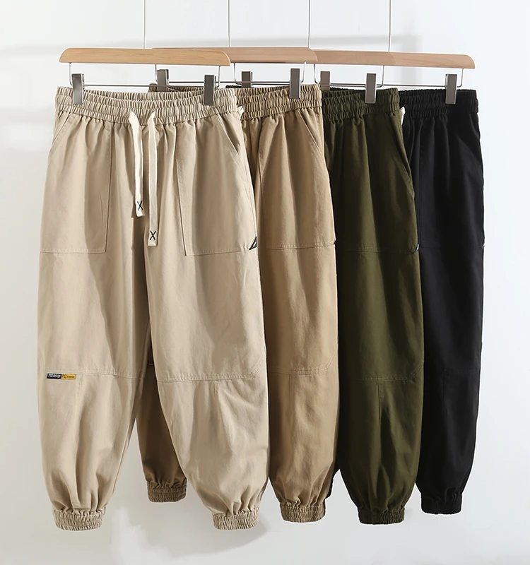 Heavyweight Pure Cotton Casual Pants for Men Elastic Waist Drawstring Long Trousers Spring Autumn Straight Leg Basic Style
Heavyweight Pure Cotton Casual Pants for Men Elastic Waist Drawstring Long Trousers Spring Autumn Straight Leg Basic Style