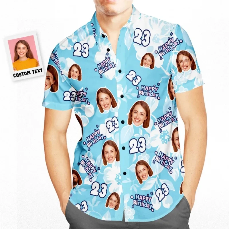 Custom Photos Face Hawaiian Shirt Full Print Flowers Personalized Diy Birthday Gifts Mens Women Oversized Beach Shirts Tops
Custom Photos Face Hawaiian Shirt Full Print Flowers Personalized Diy Birthday Gifts Mens Women Oversized Beach Shirts Tops