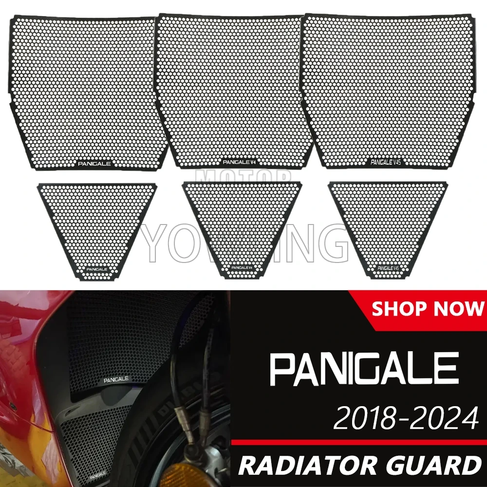 Motorcycle Aluminum Radiator Guard Grille Cover Protector Protective Grill For DUCATI Panigale V4 V4S 2018-2024 Streetfighter V4 
Motorcycle Aluminum Radiator Guard Grille Cover Protector Protective Grill For DUCATI Panigale V4 V4S 2018-2024 Streetfighter V4