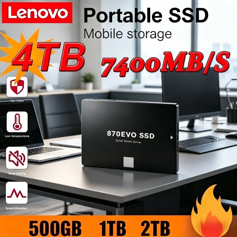 Lenovo 870 EVO Solid State Disk SSD Internal HDD Hard Drive Sata3 For Laptop Microcomputer Desktop 2.5 Inch 1TB 2TB 4TB
Lenovo 870 EVO Solid State Disk SSD Internal HDD Hard Drive Sata3 For Laptop Microcomputer Desktop 2.5 Inch 1TB 2TB 4TB