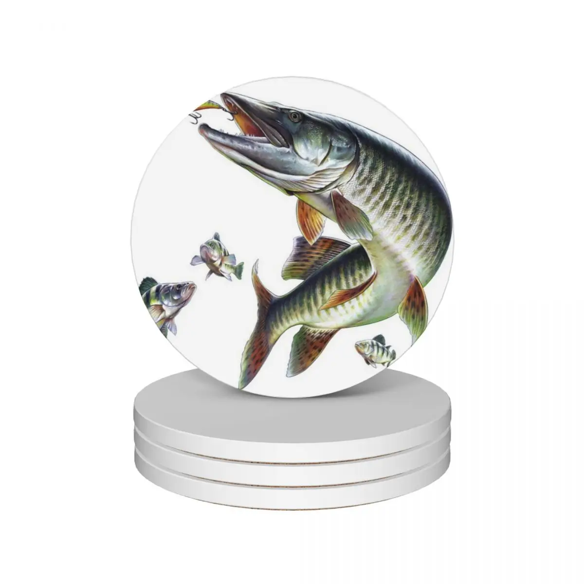 Muskie Fishing Ceramic Coasters (Set of 4) set cute personalize funny Coasters
Muskie Fishing Ceramic Coasters (Set of 4) set cute personalize funny Coasters