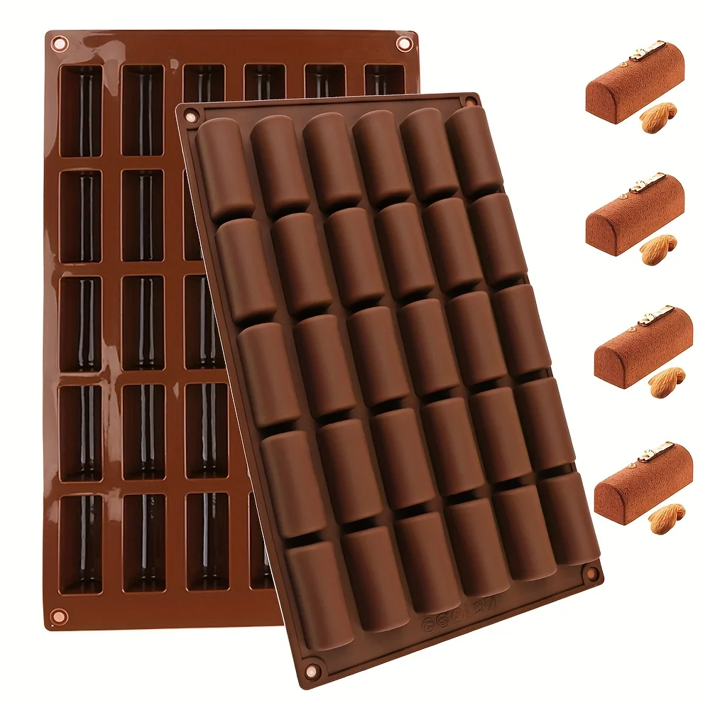 1 Piece 30-Cavity Non-Stick Silicone Granola Bar Mold, Suitable for Chocolate Truffles, Bread, Brownies, Cornbread, Cheesecake, Pudding, Butter, Nougat, and Ice Cube Trays
1 Piece 30-Cavity Non-Stick Silicone Granola Bar Mold, Suitable for Chocolate Truffles, Bread, Brownies, Cornbread, Cheesecake, Pudding, Butter, Nougat, and Ice Cube Trays