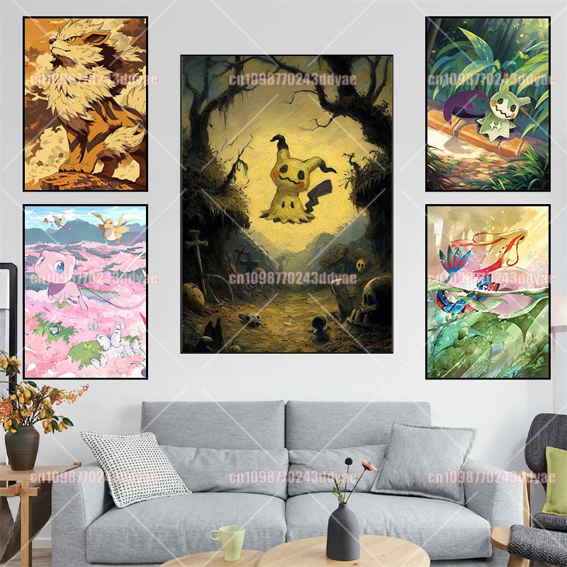 Anime Pokemon Canvas Painting Pikachu Charizard Gengar Posters and Prints Watercolor Wall Art Pictures Home Decor Kids Gifts
Anime Pokemon Canvas Painting Pikachu Charizard Gengar Posters and Prints Watercolor Wall Art Pictures Home Decor Kids Gifts