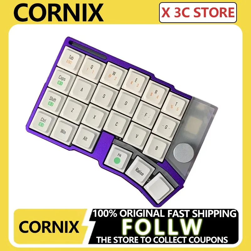 Беспроводная разделенная клавиатура Cornnix, 2 режима, проводная связь Bluetooth, смена ключа VIAL, корпус с ЧПУ, эргономичная клавиатура с возможностью горячей замены 
Беспроводная разделенная клавиатура Cornnix, 2 режима, проводная связь Bluetooth, смена ключа VIAL, корпус с ЧПУ, эргономичная клавиатура с возможностью горячей замены