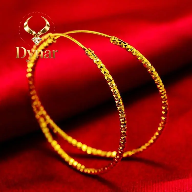 Dynar Jewelry Large Round Hoop Earrings Women's 24K Gold AU999 - Sleek plain hoops, face-framing round, 24K texture, AU999 auth
Dynar Jewelry Large Round Hoop Earrings Women's 24K Gold AU999 - Sleek plain hoops, face-framing round, 24K texture, AU999 auth