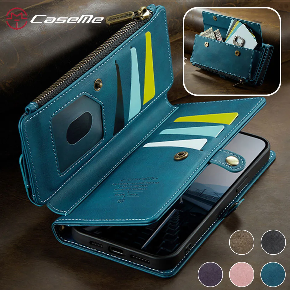 CaseMe Zipper Wallet Leather Case for iPhone 16e 16 15 14 13 12 11 Pro XS Max XR X 8 7 Plus SE Phone Cover Card Slot Stand Coque
CaseMe Zipper Wallet Leather Case for iPhone 16e 16 15 14 13 12 11 Pro XS Max XR X 8 7 Plus SE Phone Cover Card Slot Stand Coque